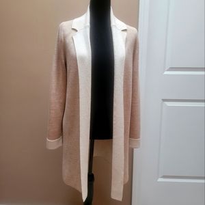 Talbots beige/cream shawl collar sweater